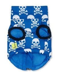 HKM-966611 Blue Skull Cotton Vest for Pets - Leisure Style, Available in Multiple Sizes (XS - XL)