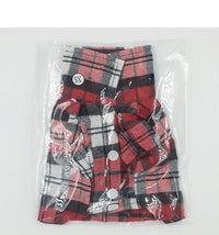 HKM-165011 Spring and Summer Cotton Plaid Dog Shirt - Stylish Pet Apparel for All Breeds