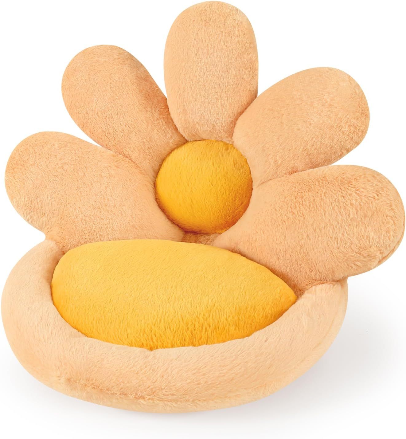 HKM-135827 Round Flower-Shaped Pet Cushion - 19-Inch Soft Scratching Mat for Gaming Chair or Floor Use