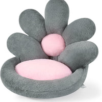 HKM-135827 Round Flower-Shaped Pet Cushion - 19-Inch Soft Scratching Mat for Gaming Chair or Floor Use