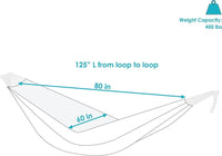 HKM-630483 Double Brazilian Cotton Hammock - 450 Pound Weight Capacity for Outdoor Relaxation - Calming Desert Design