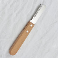 HKM-085651 Pet Stripping Comb for Dogs and Cats - Wood Handle Grooming Tool for Removing Floating and Tangled Hair
