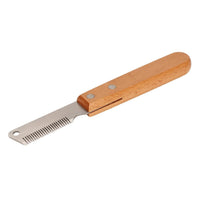 HKM-085651 Pet Stripping Comb for Dogs and Cats - Wood Handle Grooming Tool for Removing Floating and Tangled Hair