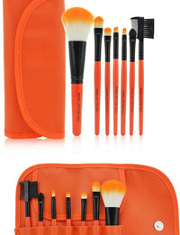 HKM-050899 Professional 7-Piece Makeup Brush Set with Portable Bag – Available in Various Colors