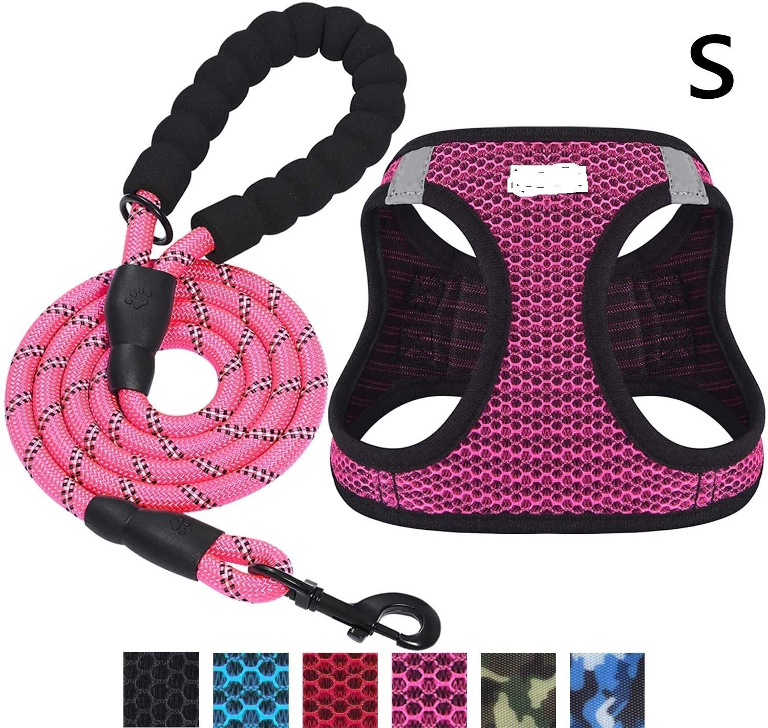 HKM-597395 Reflective Nylon Dog Leash for Enhanced Visibility and Control