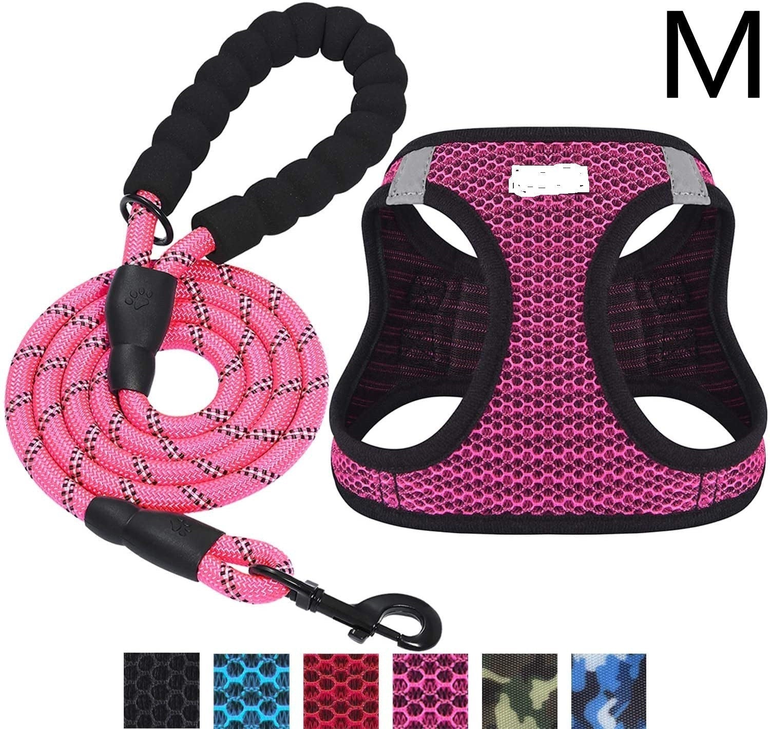 HKM-597395 Reflective Nylon Dog Leash for Enhanced Visibility and Control