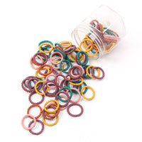 HKM-705619 Gentle Hair Ties for Babies - Non-Disposable Rubber Bands, 100 Pieces, Comfortable for Kids