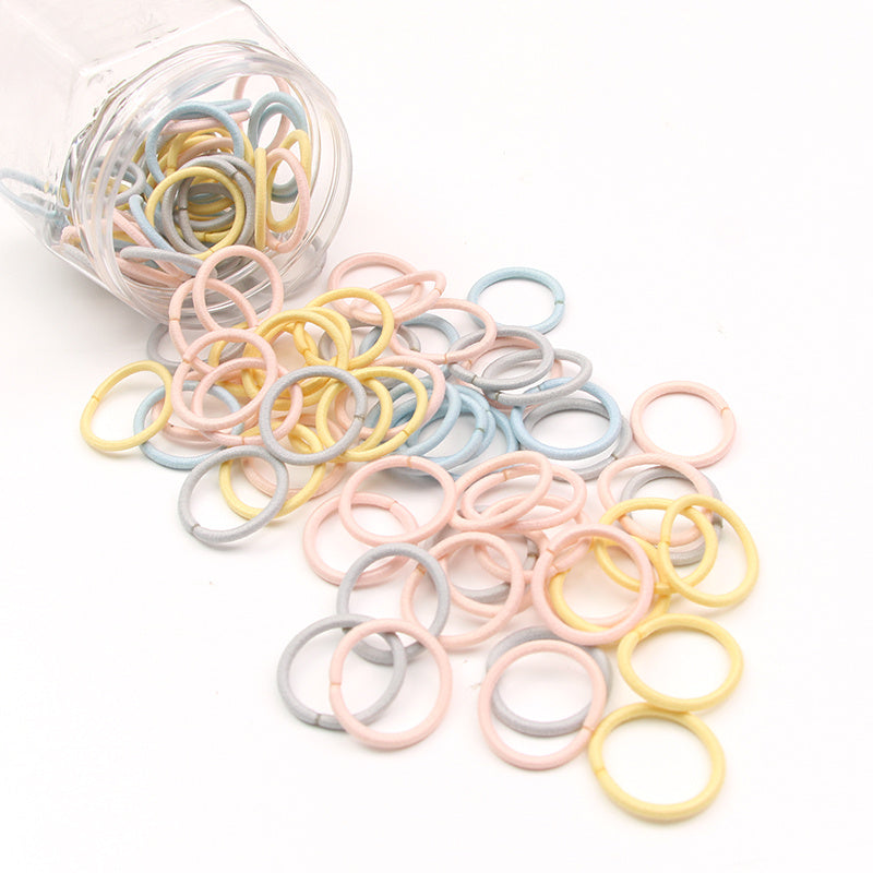 HKM-705619 Gentle Hair Ties for Babies - Non-Disposable Rubber Bands, 100 Pieces, Comfortable for Kids