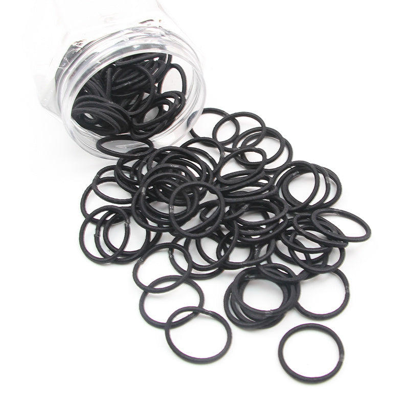 HKM-705619 Gentle Hair Ties for Babies - Non-Disposable Rubber Bands, 100 Pieces, Comfortable for Kids