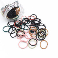 HKM-705619 Gentle Hair Ties for Babies - Non-Disposable Rubber Bands, 100 Pieces, Comfortable for Kids