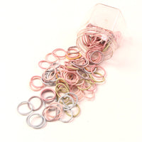 HKM-705619 Gentle Hair Ties for Babies - Non-Disposable Rubber Bands, 100 Pieces, Comfortable for Kids