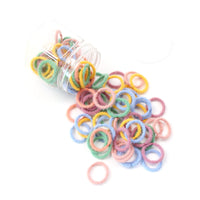 HKM-705619 Gentle Hair Ties for Babies - Non-Disposable Rubber Bands, 100 Pieces, Comfortable for Kids
