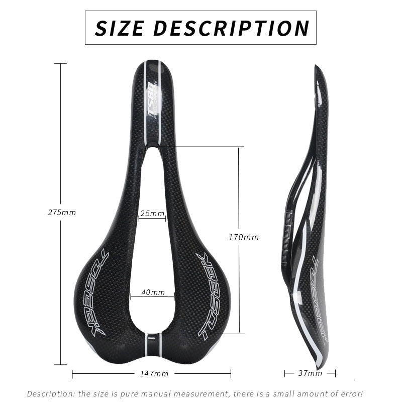 HKM-015955 Carbon Fiber Bicycle Saddle with Large Hollow Design for Enhanced Comfort