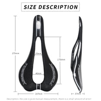 HKM-015955 Carbon Fiber Bicycle Saddle with Large Hollow Design for Enhanced Comfort