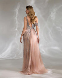 HKM-269395 Elegant Pink Evening Gown for Women - Model EZ25135
