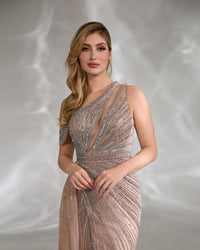 HKM-269395 Elegant Pink Evening Gown for Women - Model EZ25135
