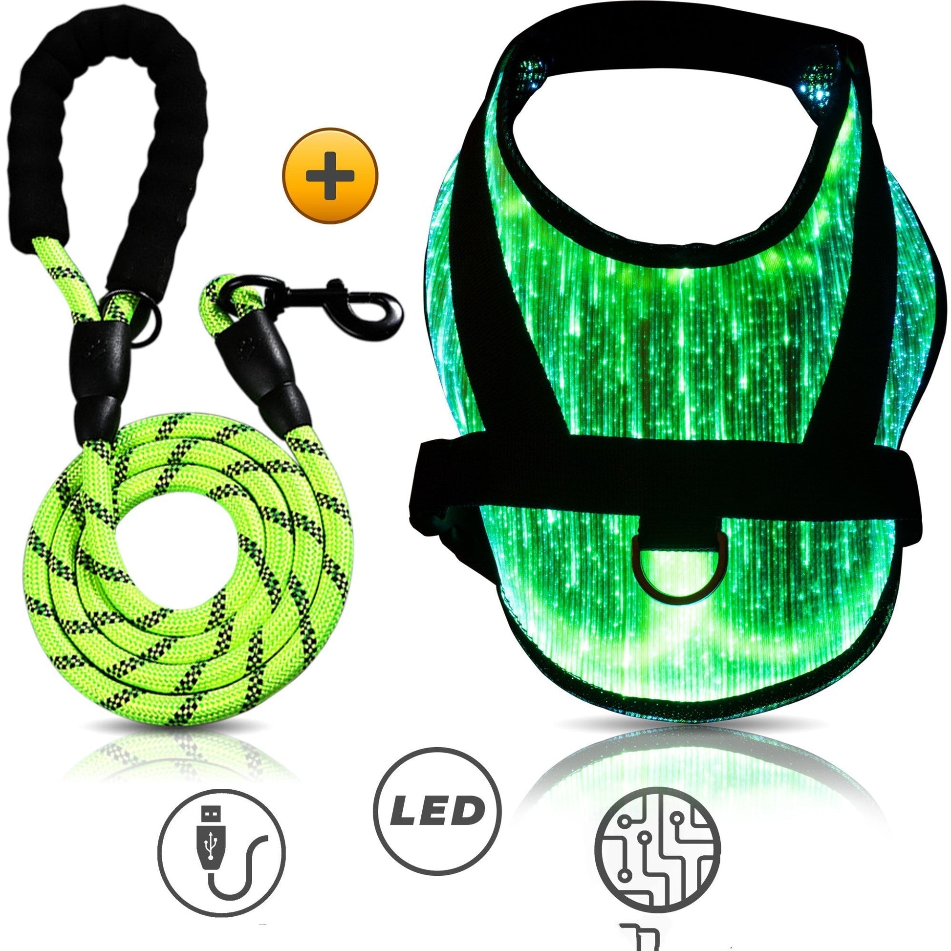 HKM-365395 Luminous Cloak for Dogs and Cats in Fluorescent Green and Sweet Barbie Pink, Sizes S and L
