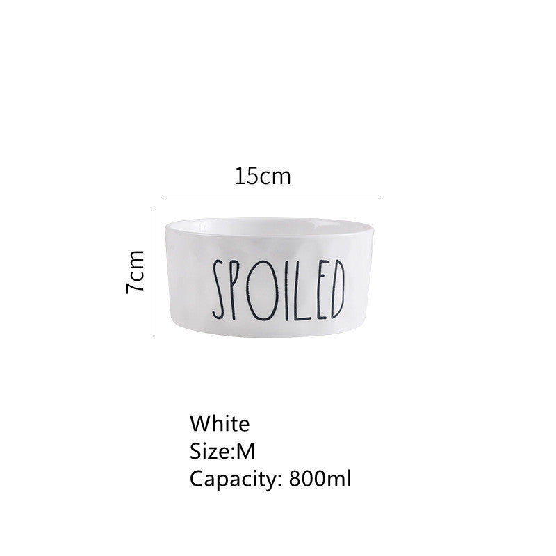 HKM-636051 Ceramic Pet Bowl in Contrasting Colors – Available in Small, Medium, and Large Sizes
