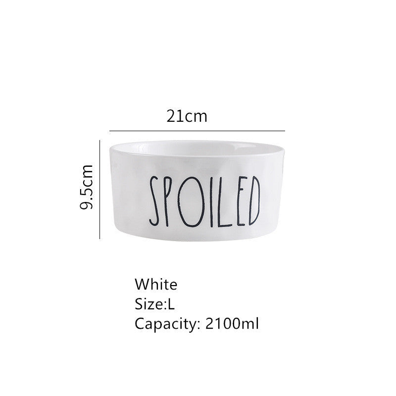 HKM-636051 Ceramic Pet Bowl in Contrasting Colors – Available in Small, Medium, and Large Sizes