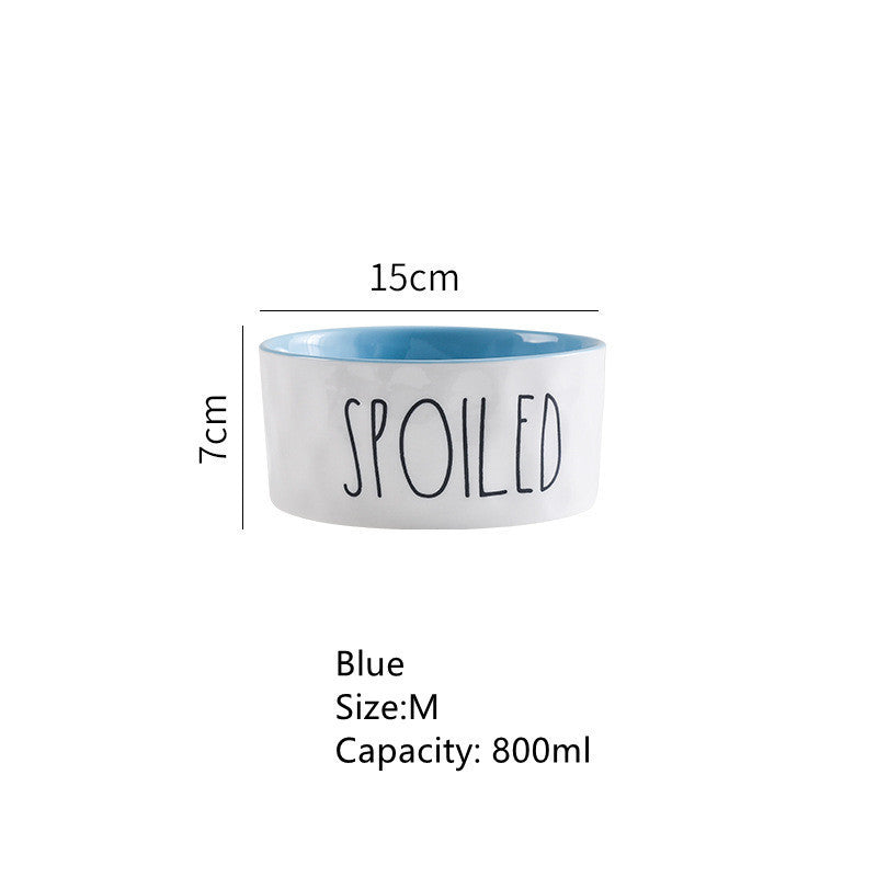 HKM-636051 Ceramic Pet Bowl in Contrasting Colors – Available in Small, Medium, and Large Sizes