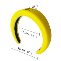 HKM-850195 Flannelette Sponge Cloth Hair Band in 10 Colors - 4cm Width, 11.5cm Inner Diameter
