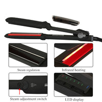 HKM-811667 Infrared Steam Spray Hair Straightener for Wet and Dry Hair with Tourmaline Ceramic Technology