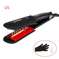 HKM-811667 Infrared Steam Spray Hair Straightener for Wet and Dry Hair with Tourmaline Ceramic Technology