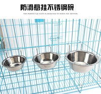 HKM-634899 Hanging Stainless Steel Dog Food Bowl - Available in Small, Medium, and Large Sizes