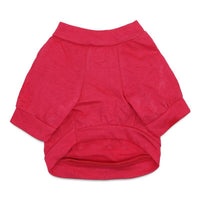 HKM-598419 Red and Black Edge Cotton Jersey Raglan T-Shirt for Small Dogs
