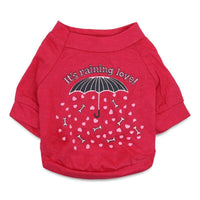 HKM-598419 Red and Black Edge Cotton Jersey Raglan T-Shirt for Small Dogs