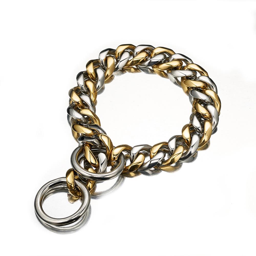 HKM-247827 Stainless Steel Dog Chain Collar for Large Breeds - Durable and Prevents Breaking