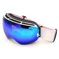 HKM-160211 Dual Layer Anti-Fog Skiing Goggles with Mirror Lens