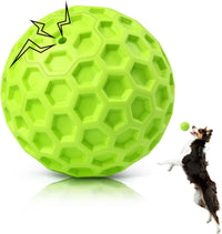 HKM-474707 Durable Squeaky Dog Ball for Aggressive Chewers - Waterproof and Interactive Chew Toy for Large Breeds