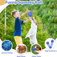 HKM-474707 Durable Squeaky Dog Ball for Aggressive Chewers - Waterproof and Interactive Chew Toy for Large Breeds
