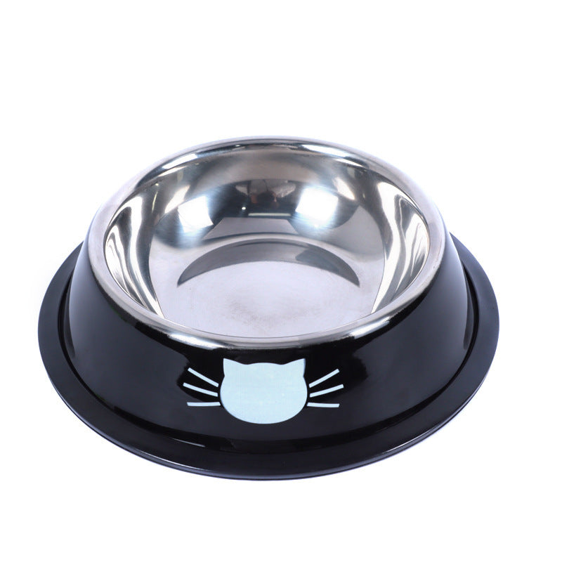 HKM-158035 Stainless Steel Non-Slip Pet Feeding Bowls - Multicolor Set for Cats and Dogs