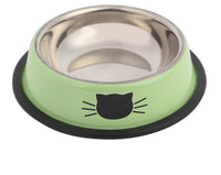 HKM-158035 Stainless Steel Non-Slip Pet Feeding Bowls - Multicolor Set for Cats and Dogs