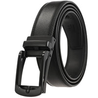 HKM-920467 Casual Leather Belt with Reverse Pull Buckle - Model LY33-23426-1