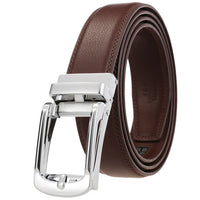 HKM-920467 Casual Leather Belt with Reverse Pull Buckle - Model LY33-23426-1
