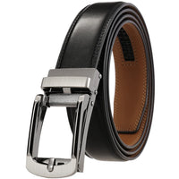 HKM-920467 Casual Leather Belt with Reverse Pull Buckle - Model LY33-23426-1