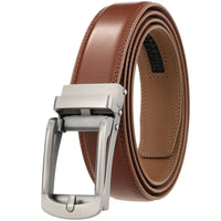 HKM-920467 Casual Leather Belt with Reverse Pull Buckle - Model LY33-23426-1