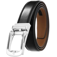HKM-920467 Casual Leather Belt with Reverse Pull Buckle - Model LY33-23426-1