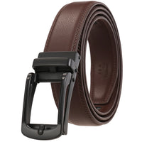 HKM-920467 Casual Leather Belt with Reverse Pull Buckle - Model LY33-23426-1