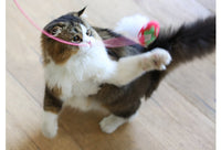 HKM-276947 Bite-Resistant Cat Teaser Stick with Plush Feather for Interactive Play