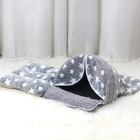 HKM-530835 Cozy Arch-Shaped Cat Sleeping Bag for Comfortable Burrowing - Washable Enclosed Snuggle Sack