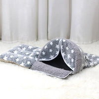 HKM-530835 Cozy Arch-Shaped Cat Sleeping Bag for Comfortable Burrowing - Washable Enclosed Snuggle Sack
