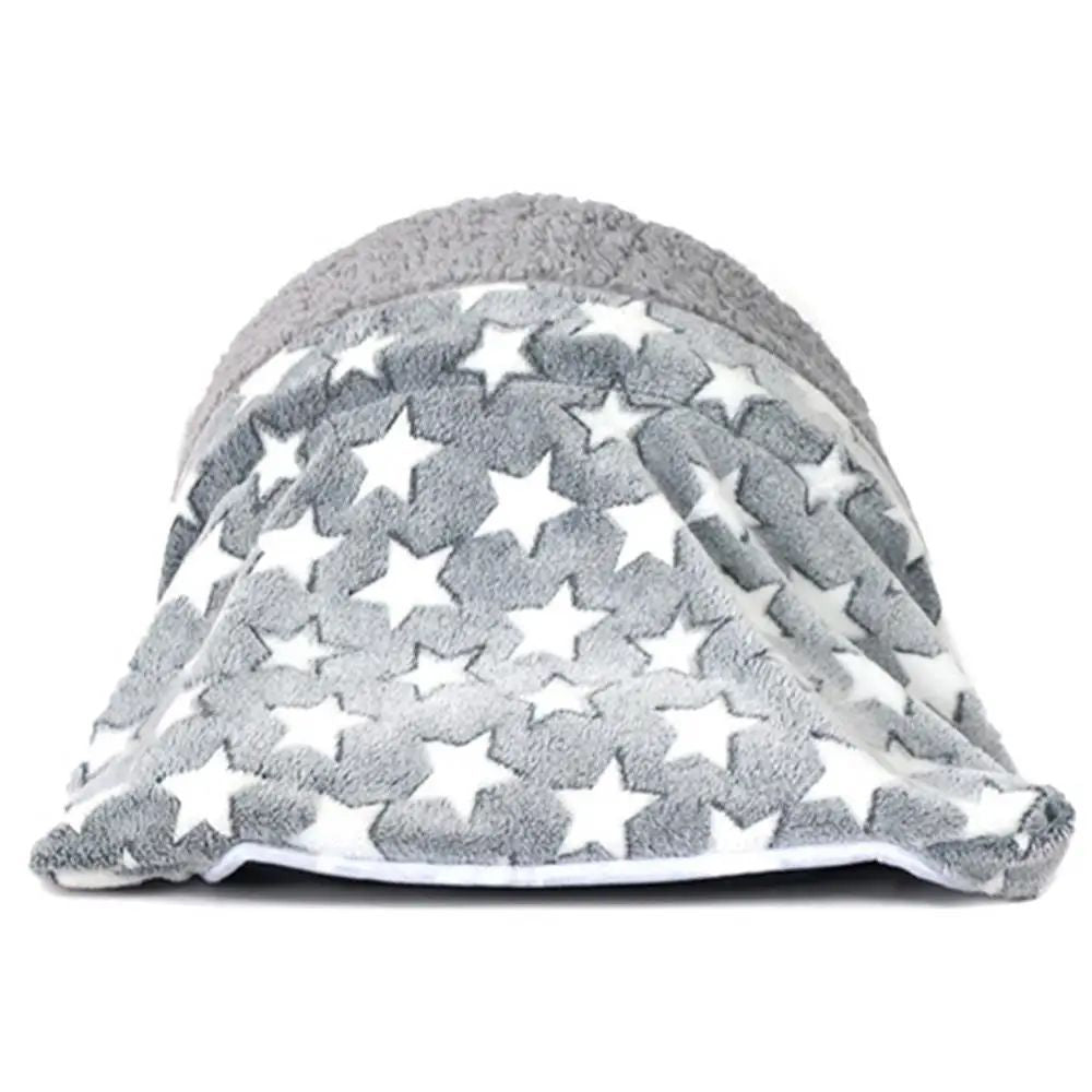 HKM-530835 Cozy Arch-Shaped Cat Sleeping Bag for Comfortable Burrowing - Washable Enclosed Snuggle Sack