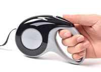 HKM-066195 Retractable Dog Leash - Telescopic 3m Nylon Rope with Metal Lock, Available in Black, Rose Red, and Blue