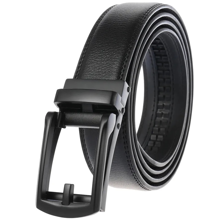 HKM-263955 Men's Leather Automatic Buckle Belt - Style LY33-32314-1