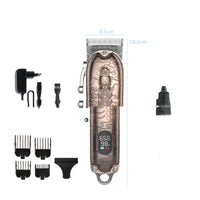 HKM-840979 Rechargeable Lithium Battery Electric Hair Clipper with Ceramic Blade and Accessories