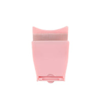 HKM-387795 Folding Stainless Steel Eyebrow and Eyelash Comb in Pink, 10cm Length